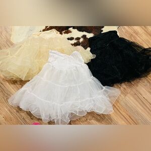 Crinolines Black, White, Cream